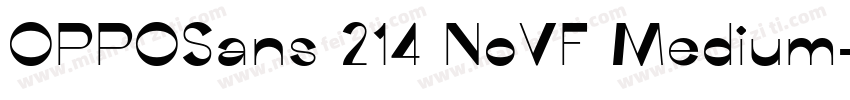 OPPOSans 214 NoVF Medium字体转换